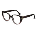 Designer Dual Tone Black/Brown Cateye Eyeglasses For Women LKE23045-BRN