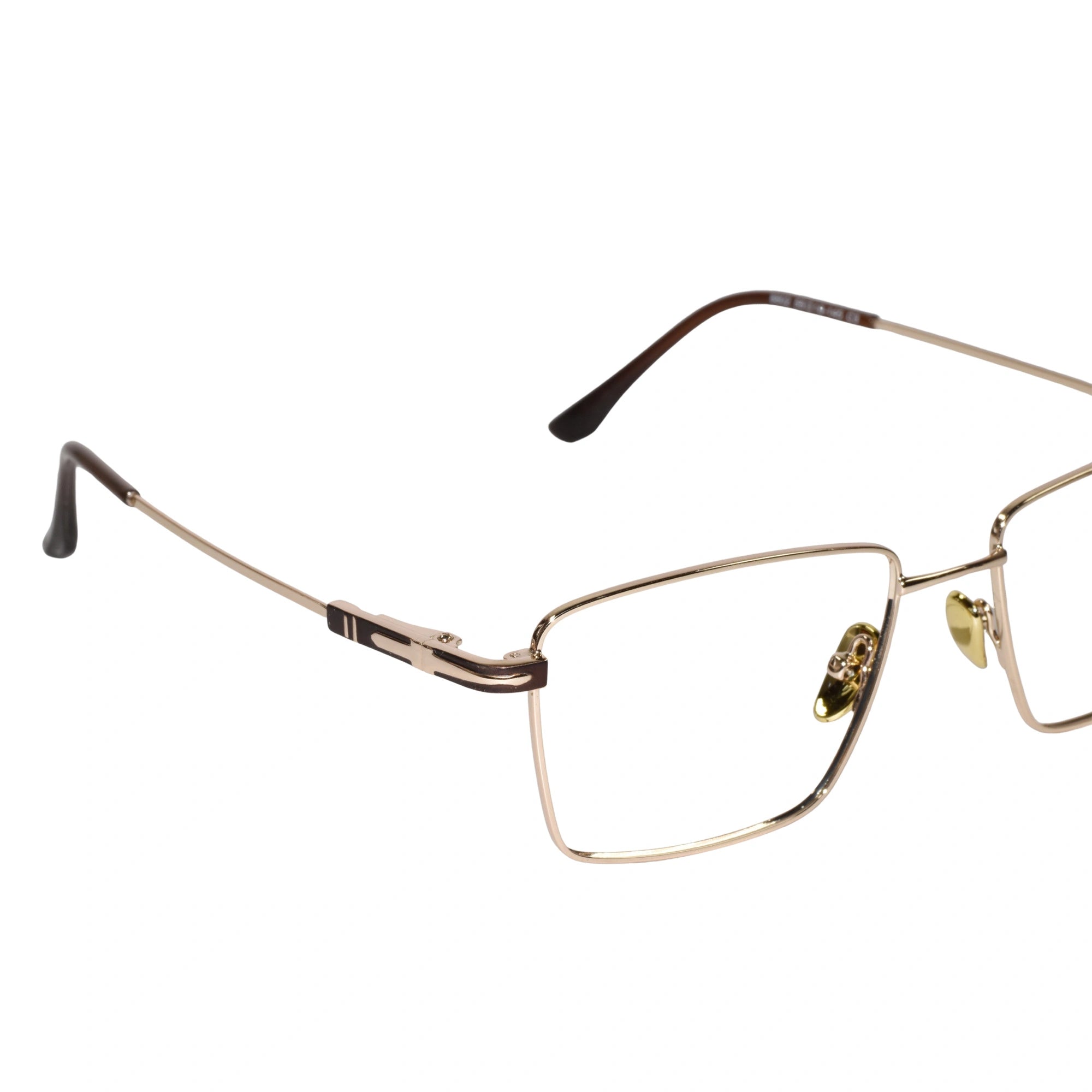 Designer Gold Rectangular Eyeglasses For Men ELE8802-GOLD