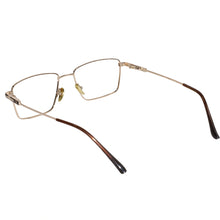 Designer Gold Rectangular Eyeglasses For Men