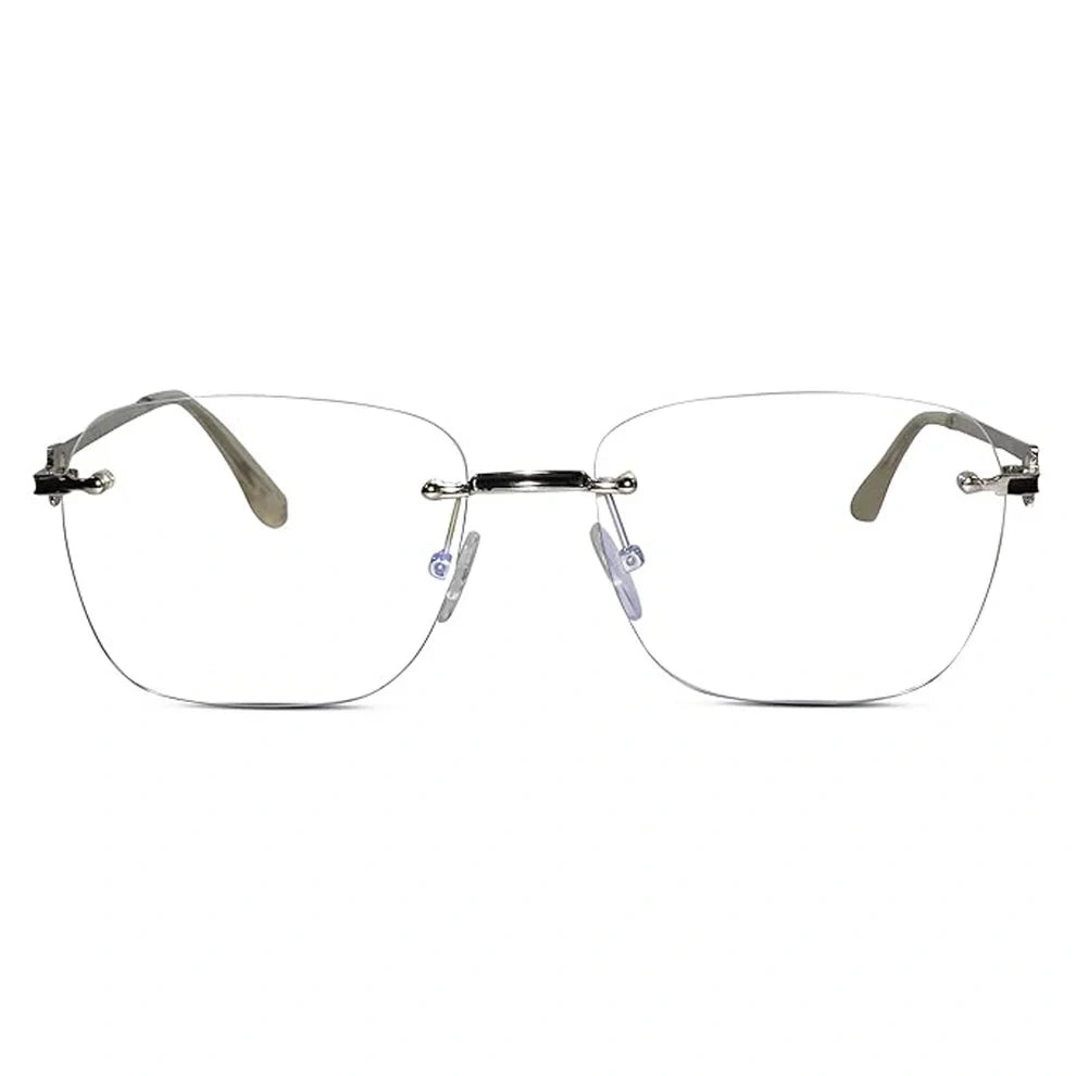Designer Golden Frameless Rectangular Computer Glasses LKE23021-Golden