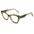 Designer Green Gold Cateye Eyeglasses For Women ELE2583-GRN