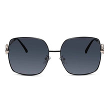 Designer Oversize  Black Square Sunglasses For Women