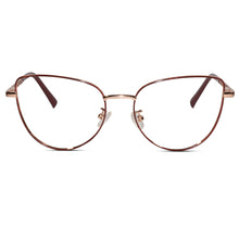 Designer Red Gold Cateye Eyeglasses For Women