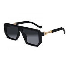Designer Retro Matt  Black Sunglasses For Men