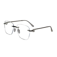 Designer Silver Frameless Rectangular Computer Glasses