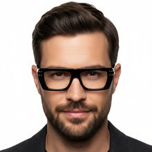 Designer Sleek Black Rectangular Eyeglasses