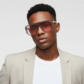 Designer Tint Retro Grey Sunglasses For Men LKS8725-GRY