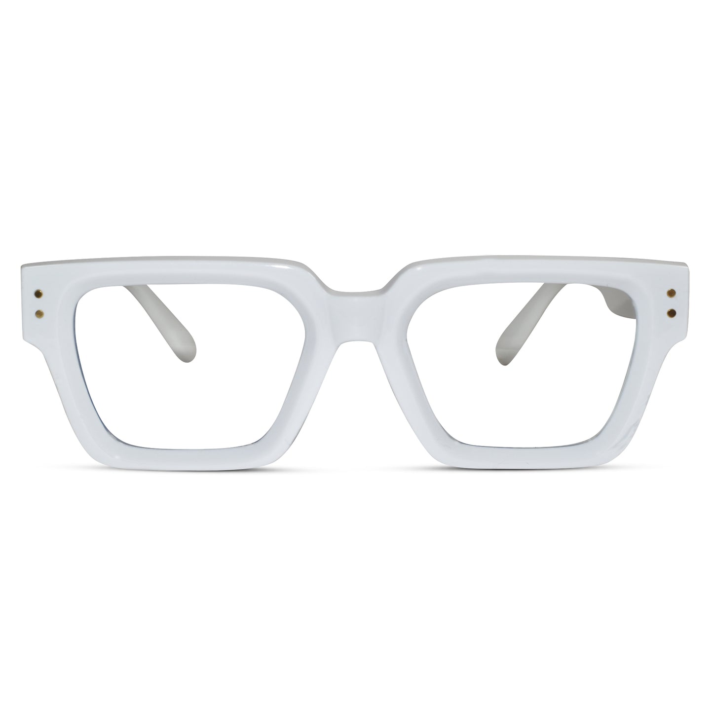 Designer White Bold Wayfarer Eyeglasses