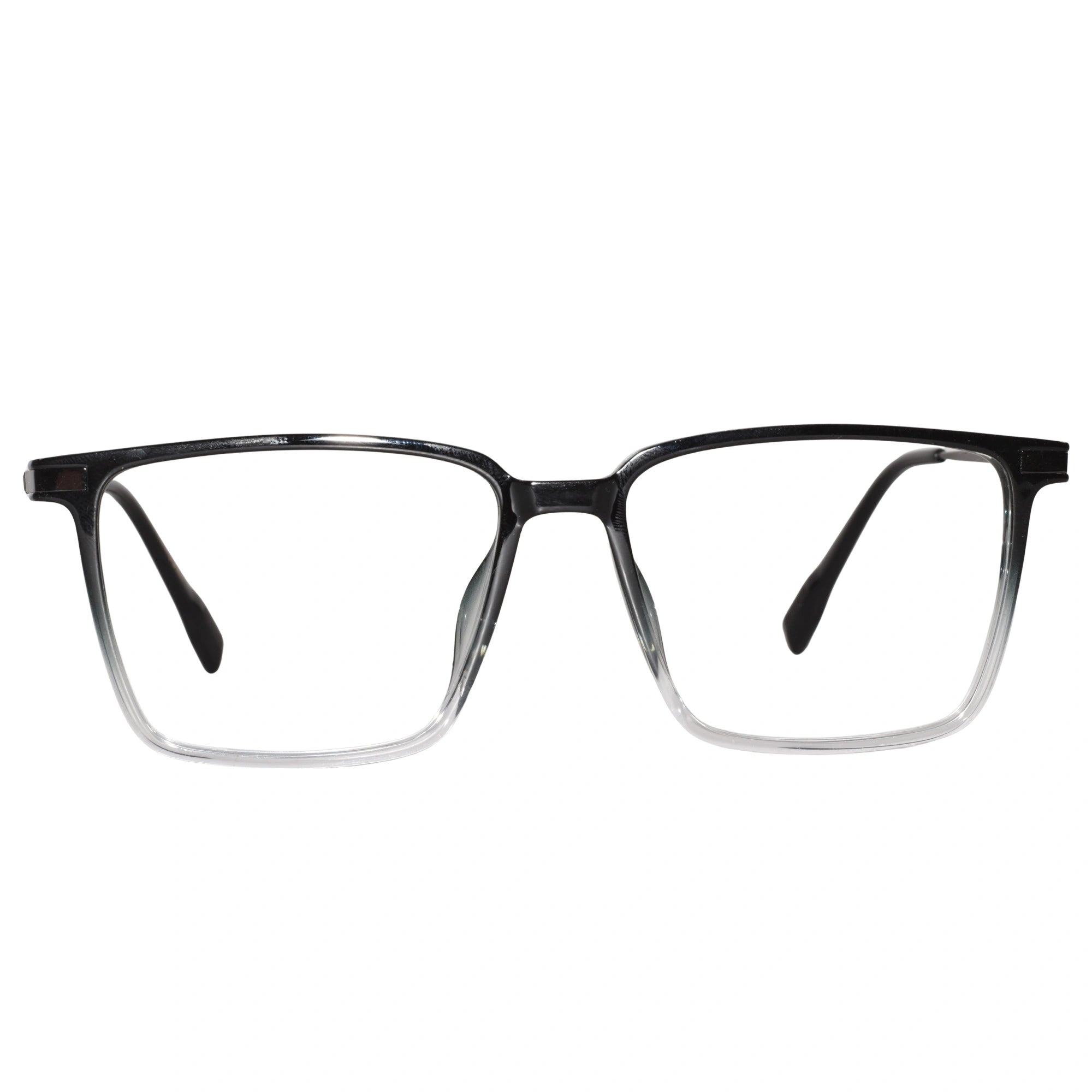 Dual-Tone Rectangular Eyeglasses For Men & Women ELE98011-GRY