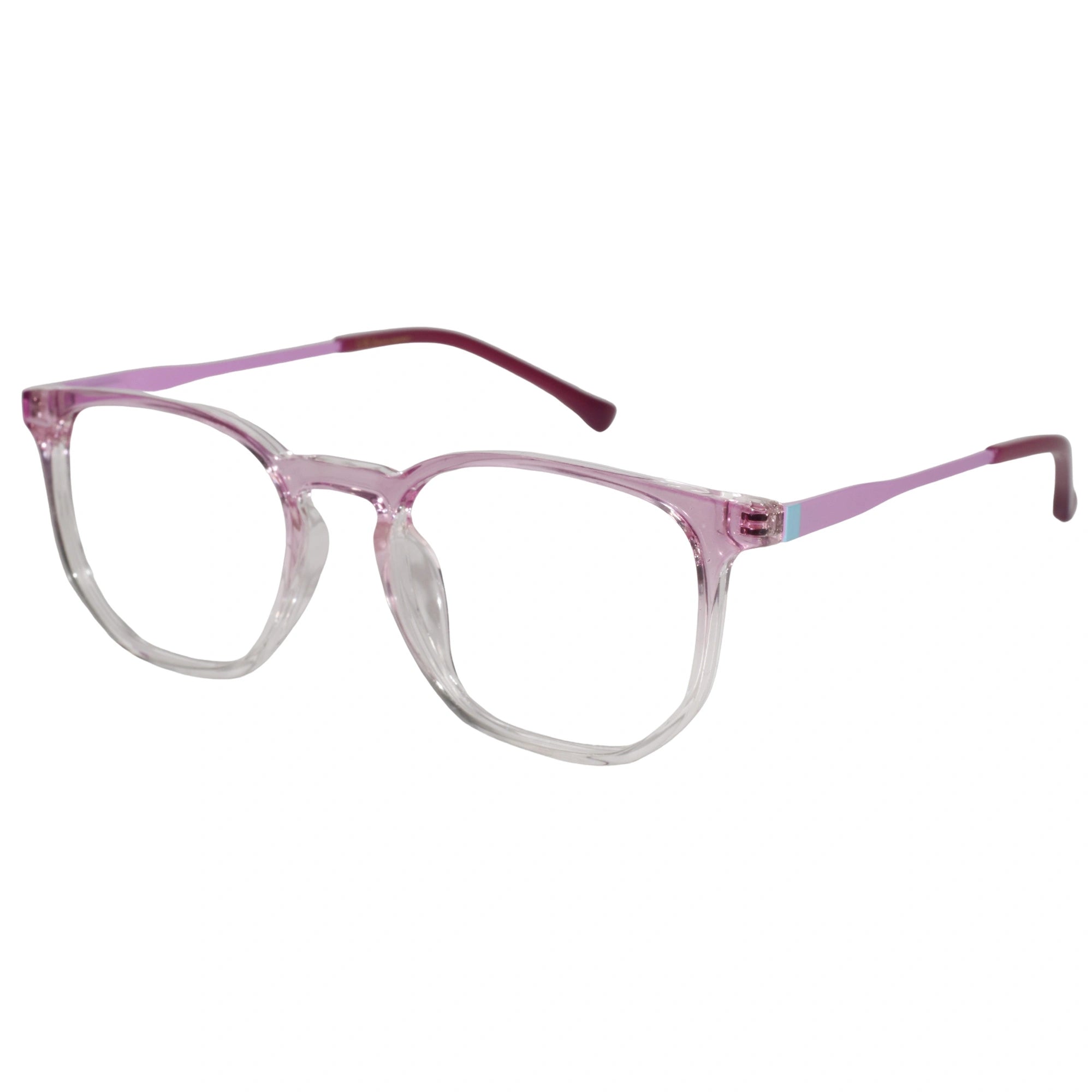 Dual-Tone Square Eyeglasses For Women LKE30006-PNK