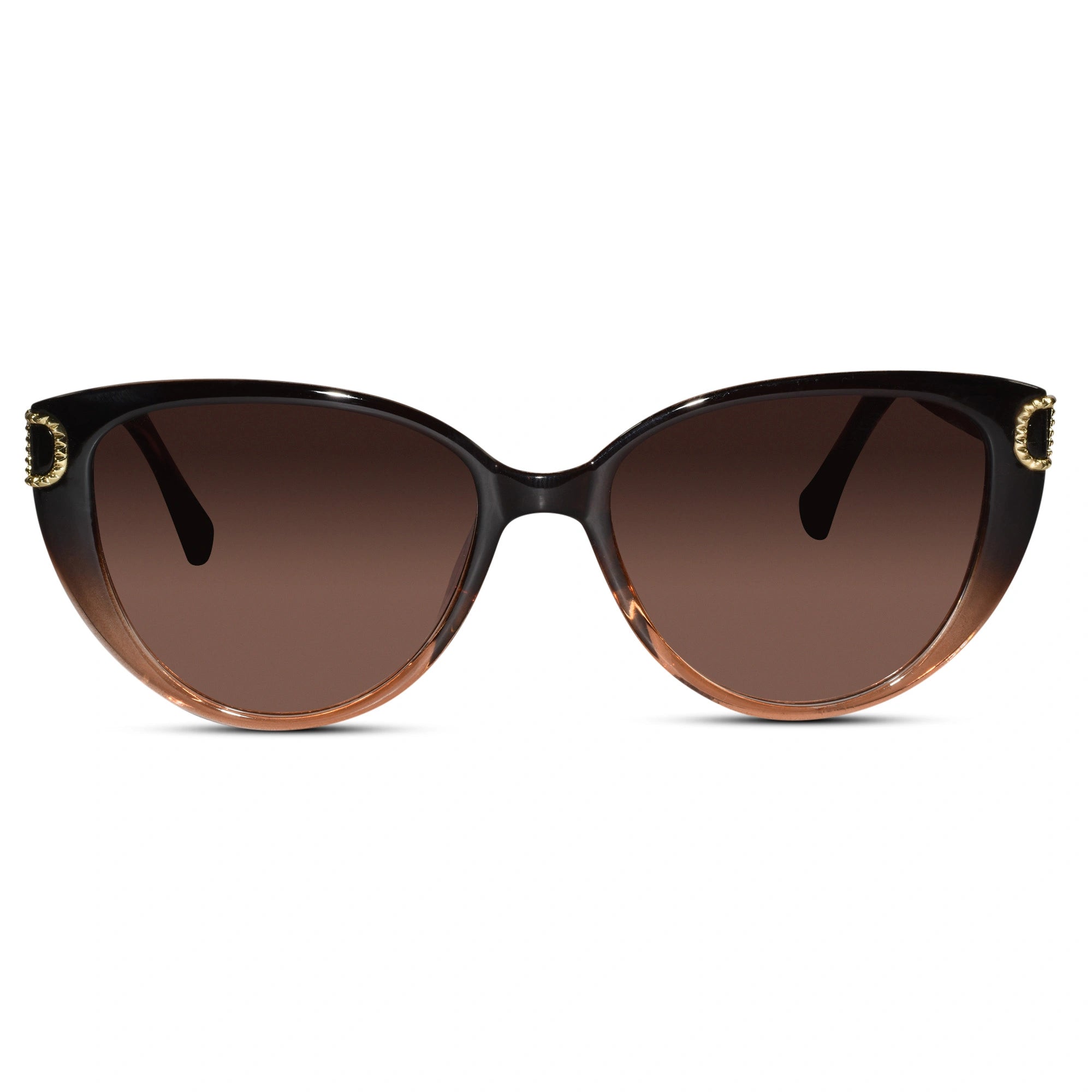 Dual Tone Cat-eye sunglasses Sunglasses For Women LKS23045-BRN