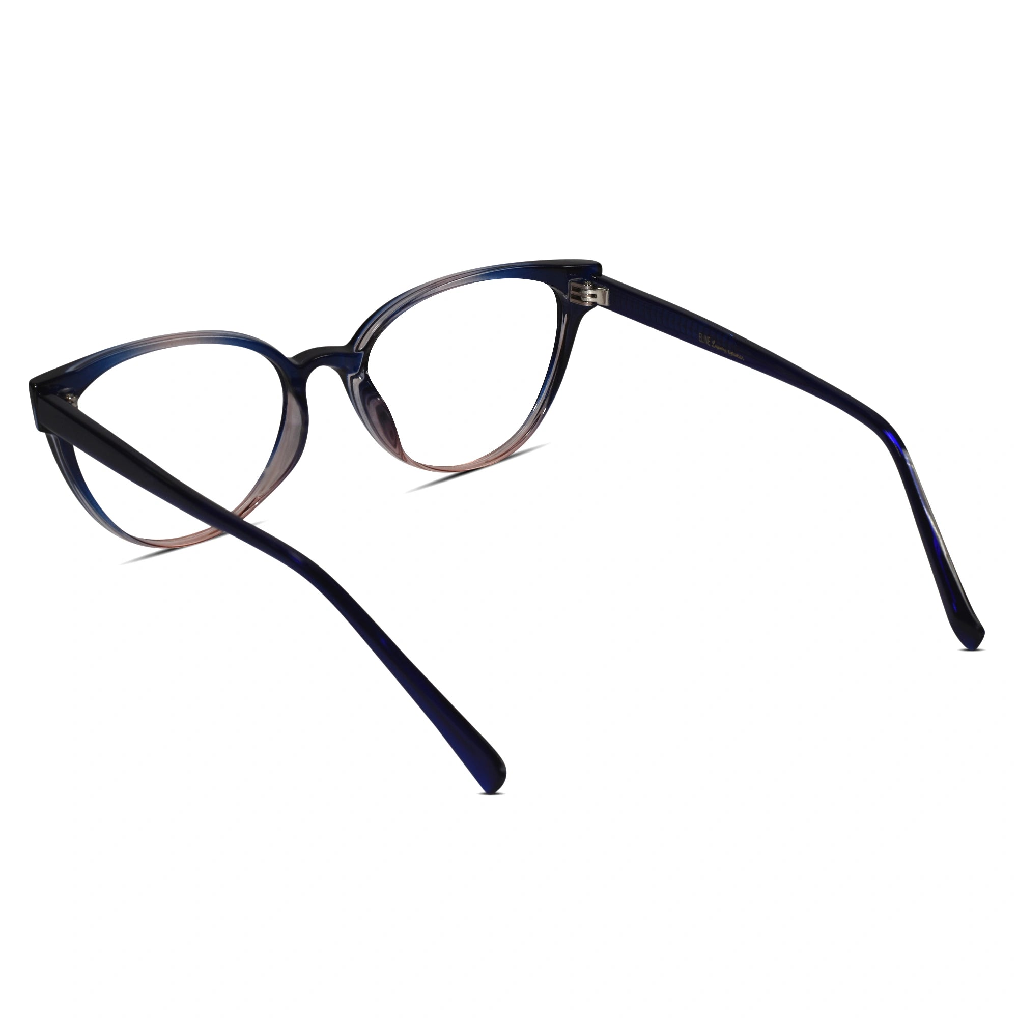 Dual Tone Cateye Eyeglasses For Women ELE7203-BLU