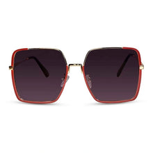 Dual Tone Oversize Red Sunglasses For Women