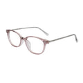 Dual Tone Purple Transparent Cat Eye Glasses For Women LKE30318-PINK