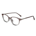 Dual Tone Purple Transparent Cat Eye Glasses For Women LKE30318-BRN