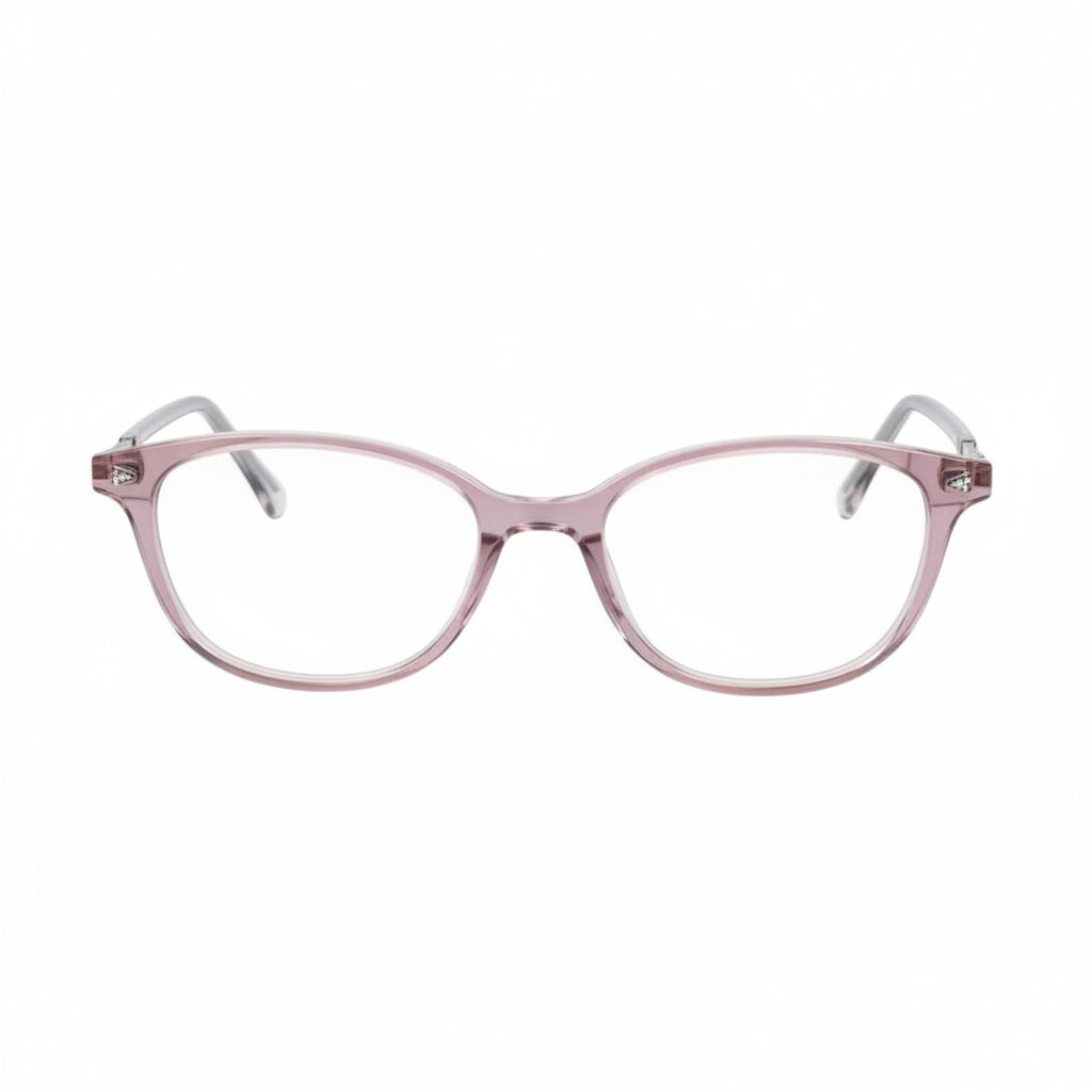 Dual Tone Purple Transparent Cat Eye Glasses For Women LKE30318-PINK