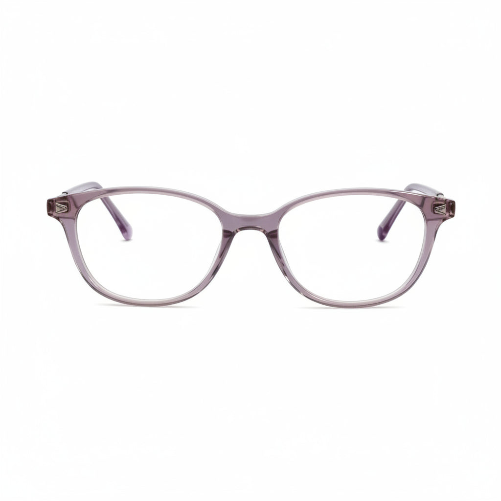 Dual Tone Purple Transparent Cat Eye Glasses For Women LKE30318-PURPL