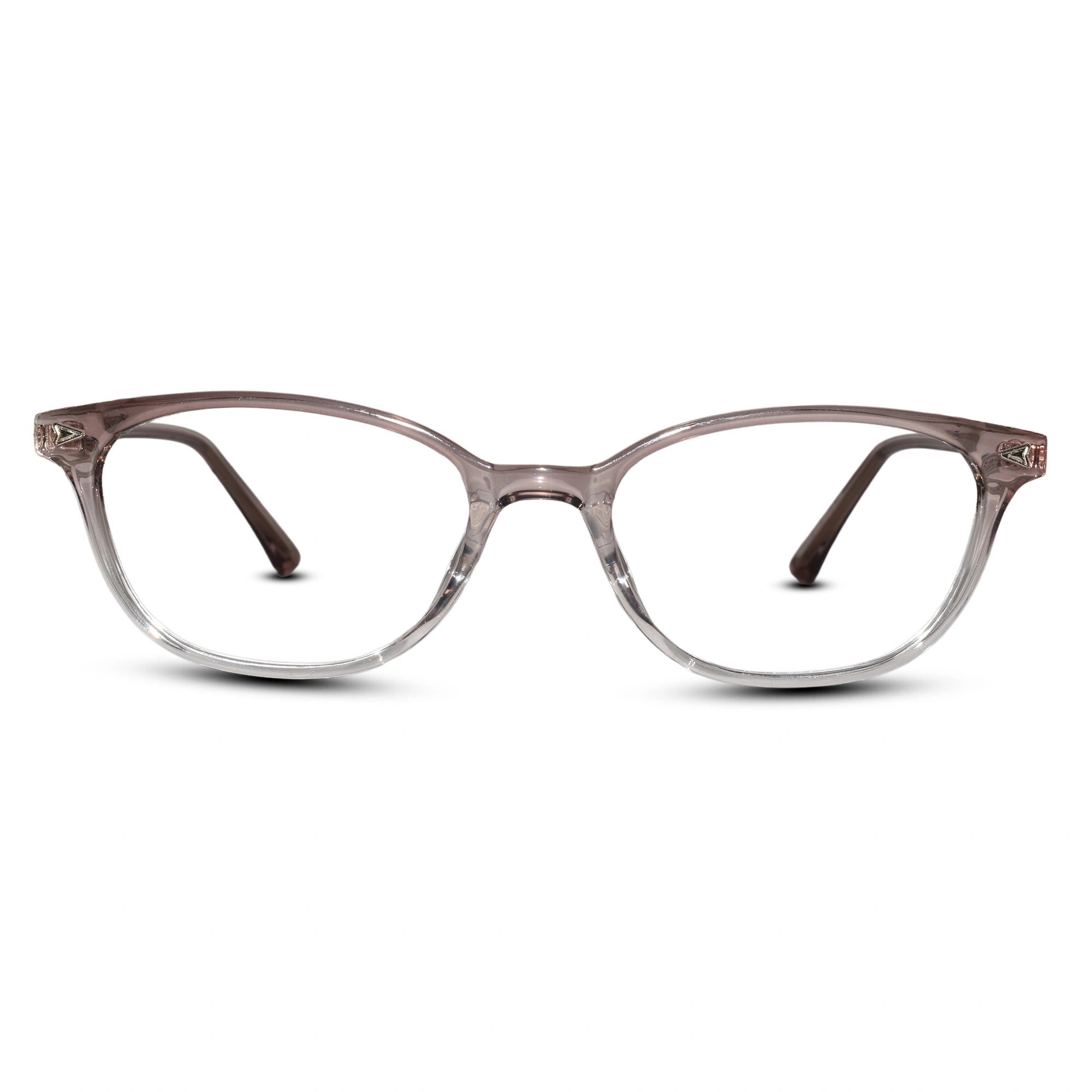 Dual Tone Purple Transparent Cat Eye Glasses For Women LKE30318-PURPL