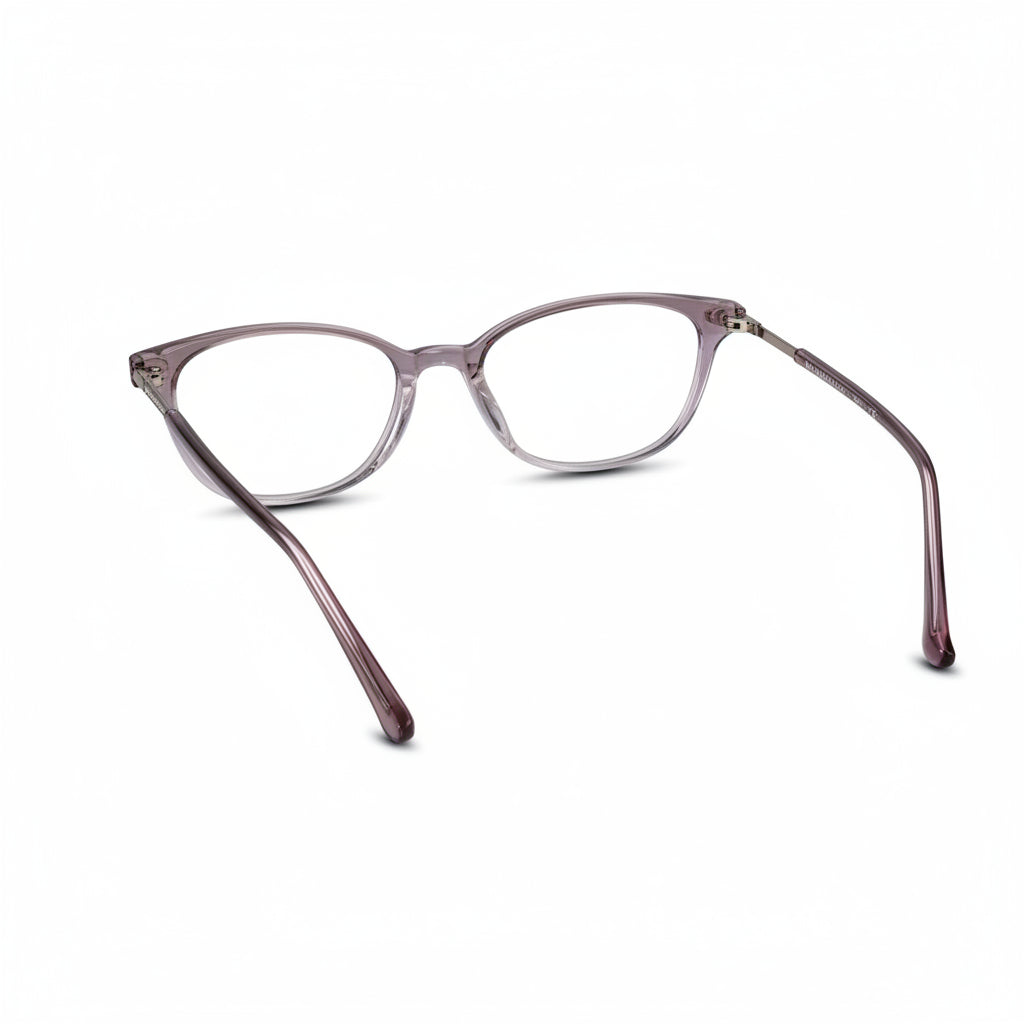 Dual Tone Purple Transparent Cat Eye Glasses For Women LKE30318-PURPL
