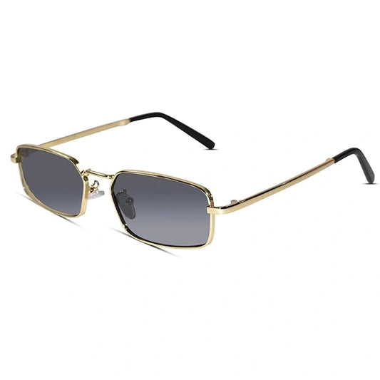 Eline retro rectangular lightweight metal frame sunglasses for daily casual wear