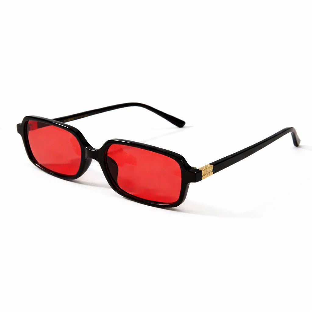 ELINE Retro Rectangle Sunglasses for Men & Women ELS2029-Red