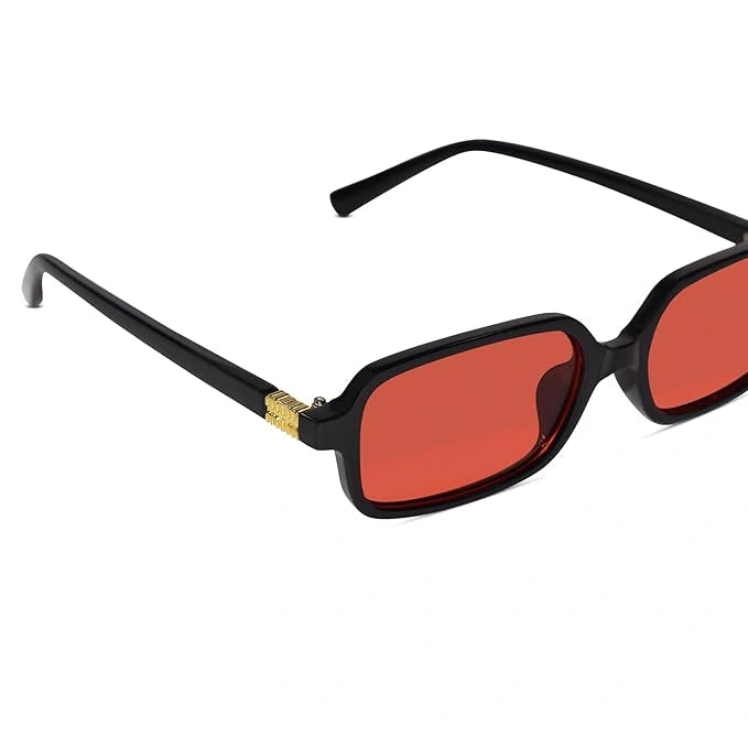 ELINE Retro Rectangle Sunglasses for Men & Women ELS2029-Red