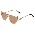 ELINE Vintage Round Rhinestone Sunglasses for Women ELS3034-ORG