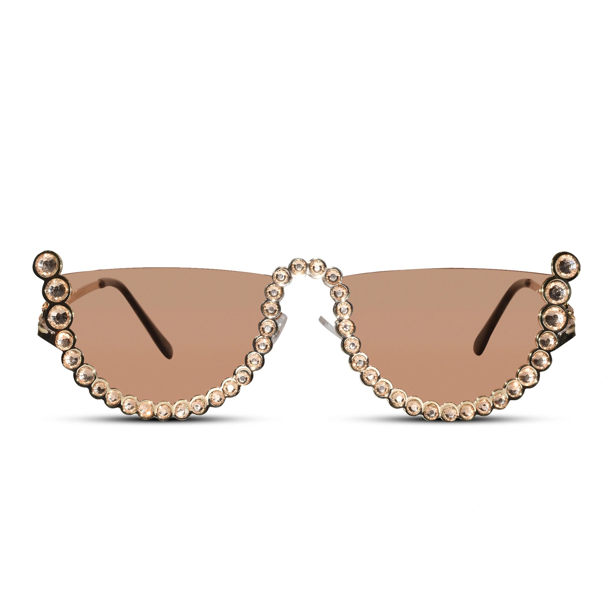 ELINE Vintage Round Rhinestone Sunglasses for Women ELS3034-ORG