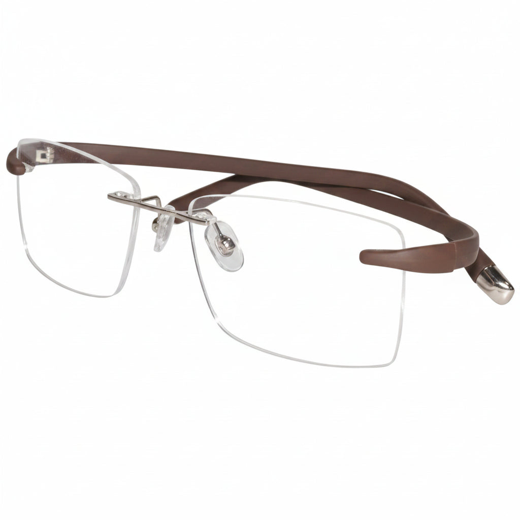 Flexible Matt Blue Screwless Rimless LKE9628-BRWN