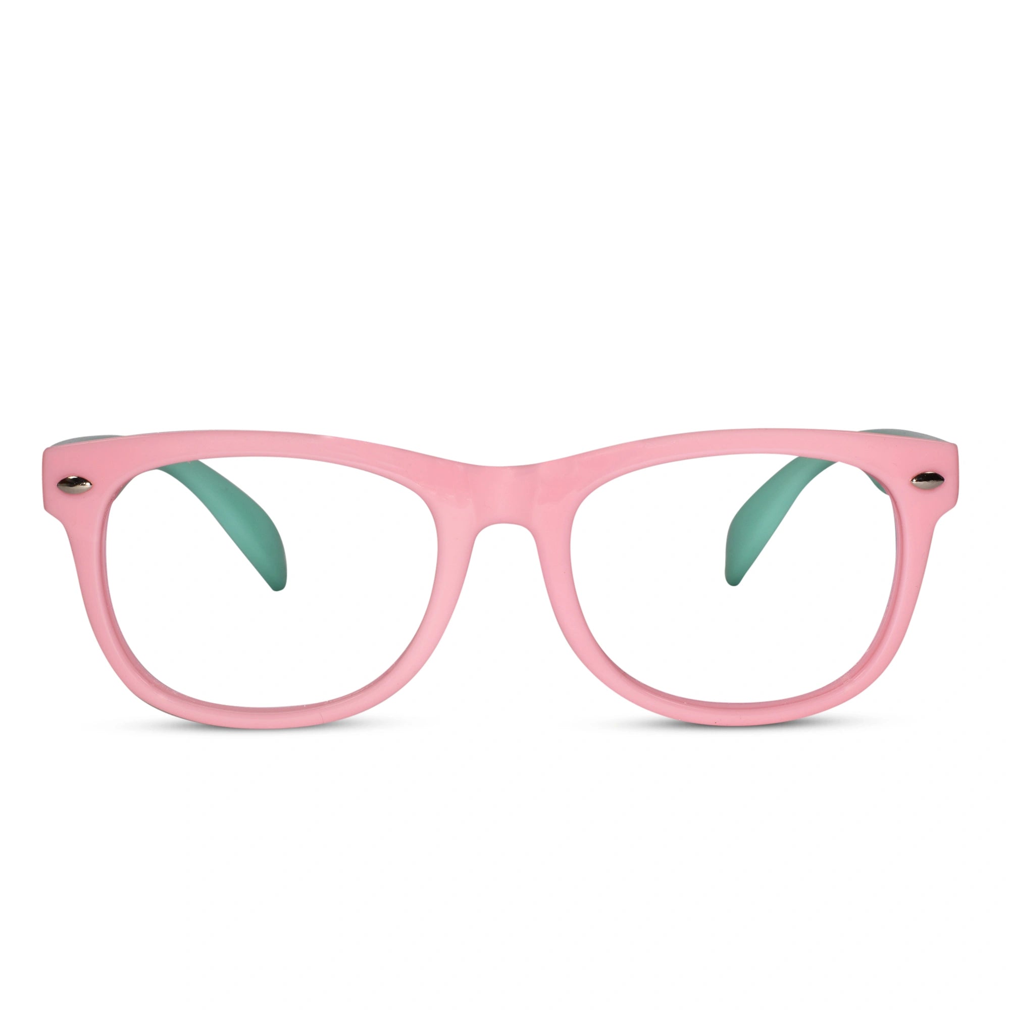 Flexible Pink Eyeglass Frames For Kids LKEK8801-PNK-GRN