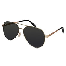 Flexible Polarized Matt Golden Aviator Sunglasses For Men And Women ELST007-Golden