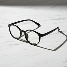 Flexible Shiny Black Round Eyeglasses For Men & Women