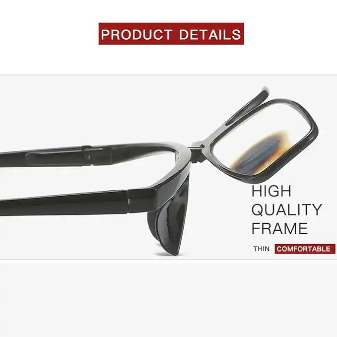 Flip-up Design Black Full Rim Reading Glasses LKHEFRG13-BLK