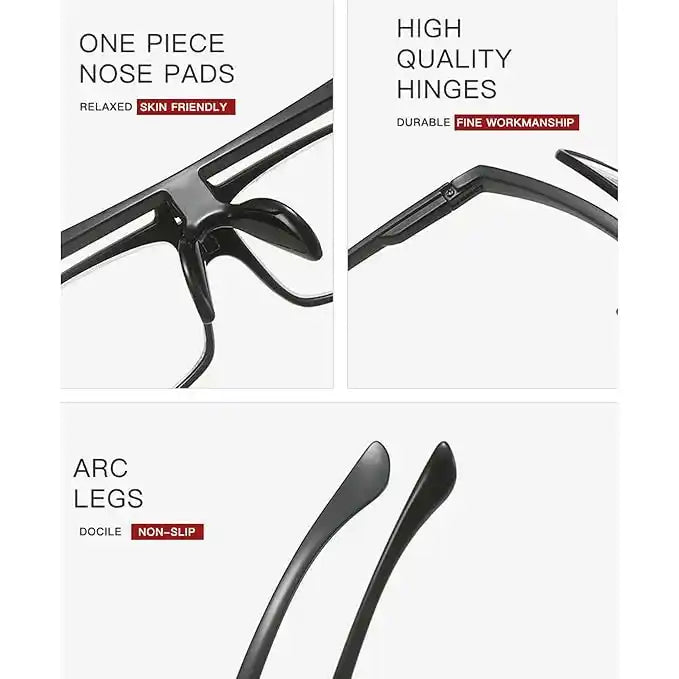 Flip-up Design Black Full Rim Reading Glasses LKHEFRG13-BLK