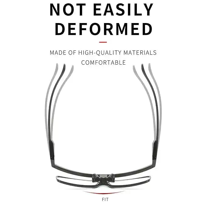 Flip-up Design Black Full Rim Reading Glasses LKHEFRG13-BLK