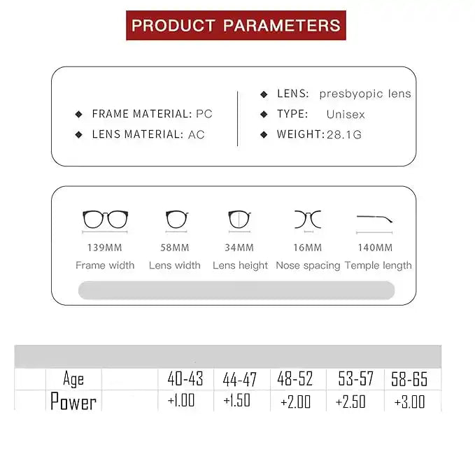 Flip-up Design Black Full Rim Reading Glasses LKHEFRG13-BLK