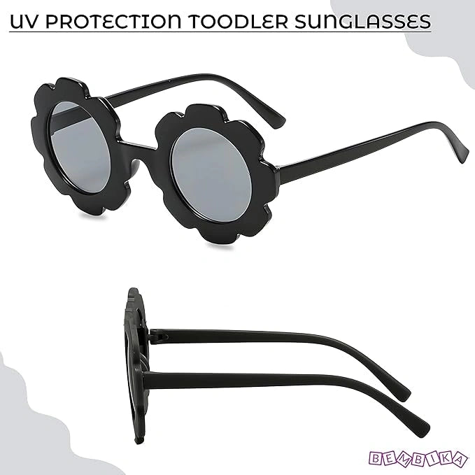 Flower Black sunglasses for kids LKSK3034-BLK