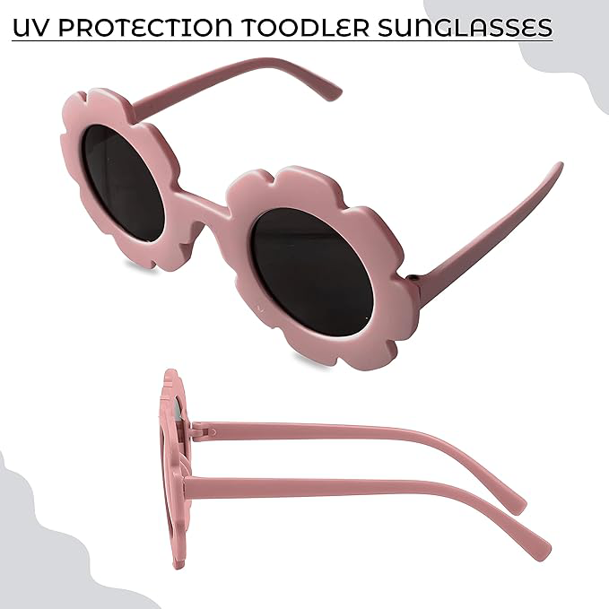 Flower Black sunglasses for kids LKSK3034-PINK