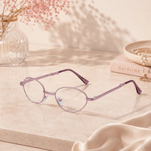 Foldable Purple Full Rim Reading Glasses For Women