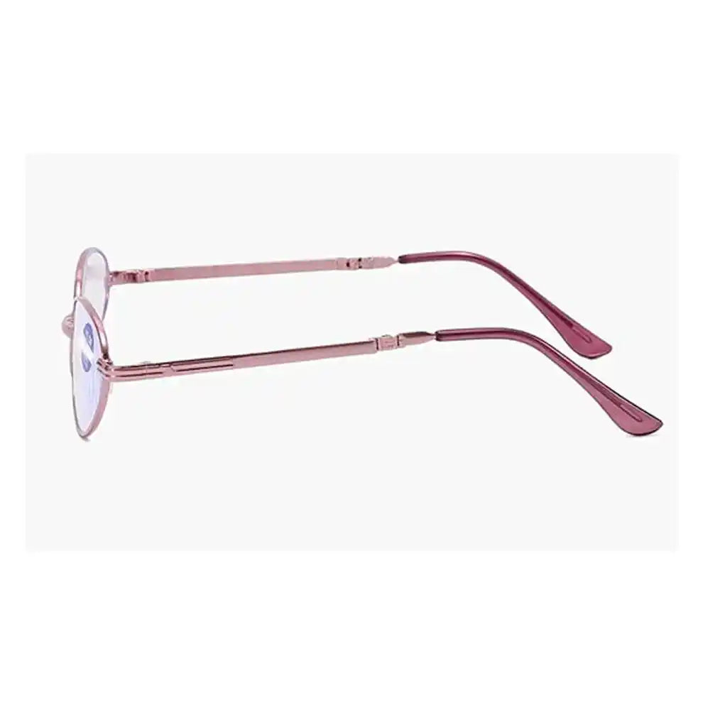 foldable purple frame reading for women, glass computer use & gives modern look.