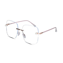 Rose Gold Frameless Designer Pearl Computer Glasses
