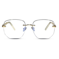 Golden Frameless Designer Computer Glasses