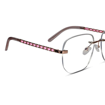 Golden Frameless Designer Computer Glasses