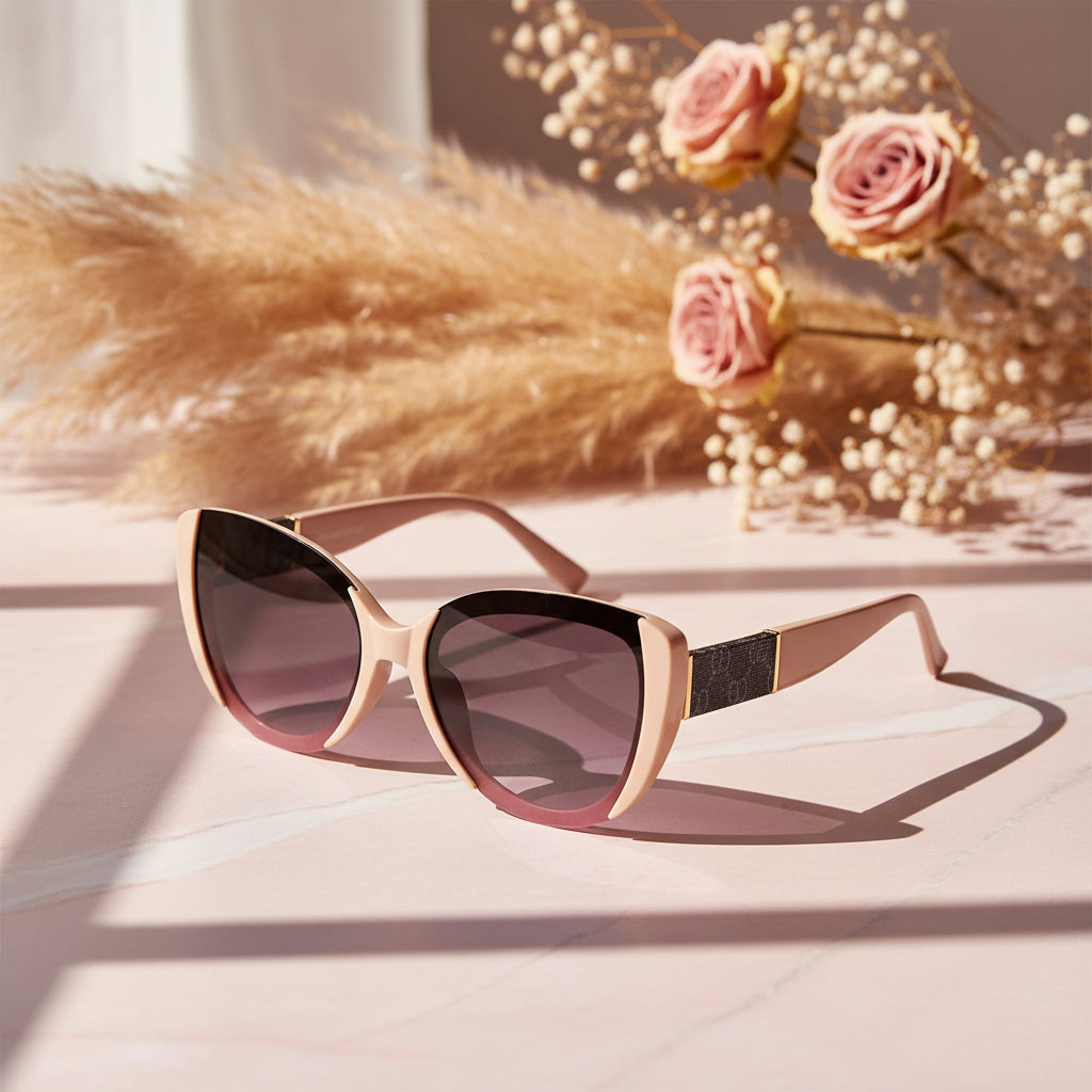 Full Rim Cat Eye Shape  Branded Latest and Trendy Sunglasses For Women LKS53087-PNK