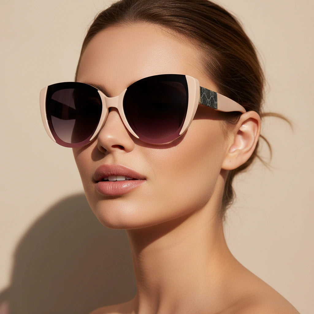 Full Rim Cat Eye Shape  Branded Latest and Trendy Sunglasses For Women LKS53087-PNK