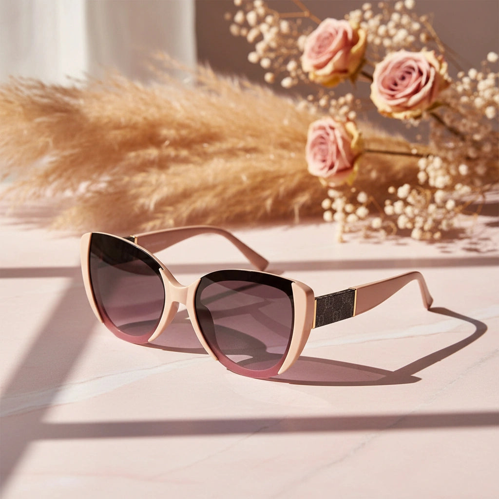 Full Rim Cat Eye Shape  Branded Latest and Trendy Sunglasses For Women LKS53087-PNK