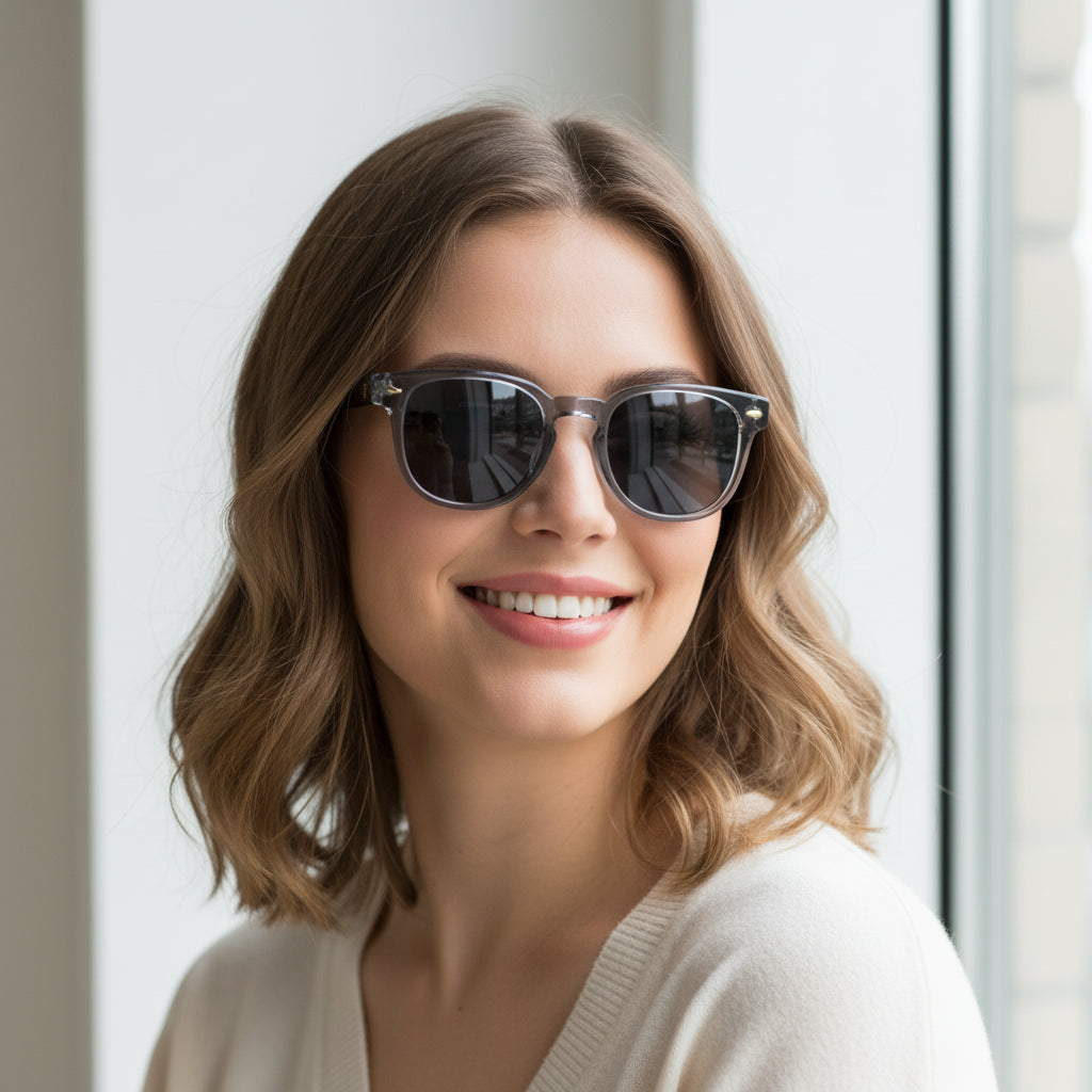 Black Bold Wayfarer Sunglasses For Men & Women LKS6508-GRY