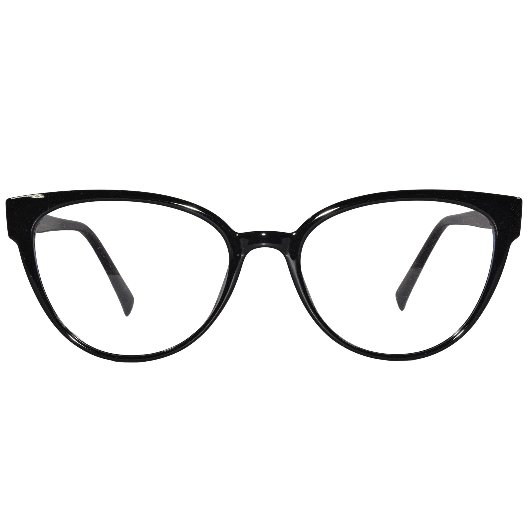 Glossy Black Cat-eye Eyeglasses For Women ELE7230-BLK