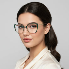 Green Cateye Eyeglasses for women
