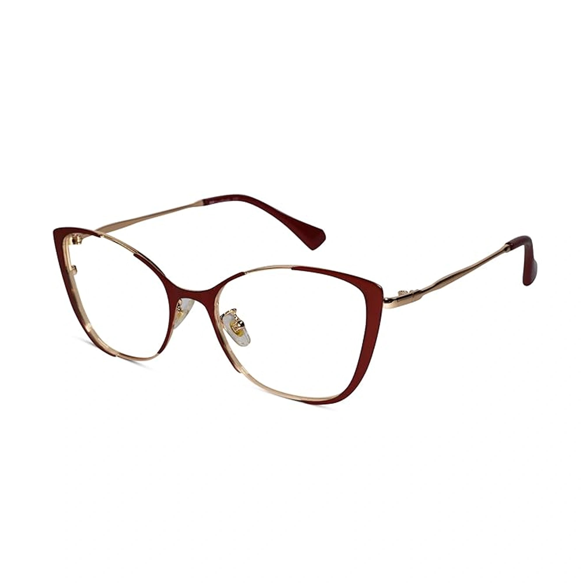 Gold Red Cat eye Eyeglasses & Computer Glasses For Women LKM0002-RED
